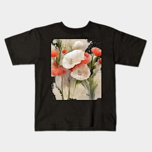 Red poppies watercolor painting #2 Kids T-Shirt